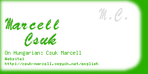 marcell csuk business card